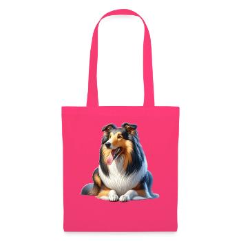 Langhaar Collie - Stoffbeutel - Azalea - Vorne