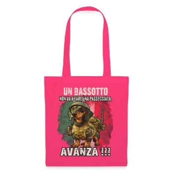 Lustiges Dackel-Motiv | Dackel-Fan | Teckel-Hunde - Stoffbeutel - Azalea - Vorne