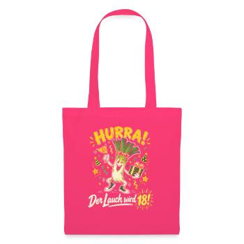 18. Geburtstag Hurra Der Lauch Wird 18 Lustig - Stoffbeutel - Azalea - Vorne