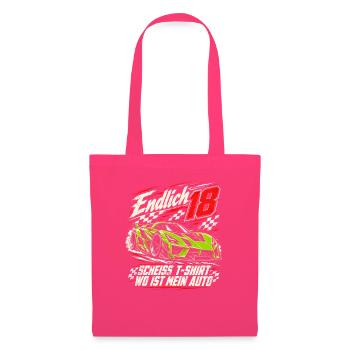 18. Geburtstag Wo Ist Mein Auto Sportwagen Lustig - Stoffbeutel - Azalea - Vorne