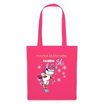 Coole Mädchen Fahren Ski Skifahrer Spruch Lustig - Stoffbeutel - Azalea - Vorne