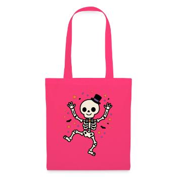 Niedliches Kawaii-Skelett-Tanzende Magiehut-Spook-Geschenk - Stoffbeutel - Azalea - Vorne