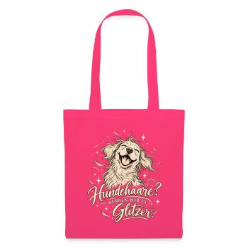 Hundehaare nennen wir es glitzer - Hundefans - Stoffbeutel - Azalea - Vorne