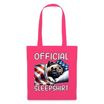Mops US Schlafshirt - Stoffbeutel - Azalea - Vorne