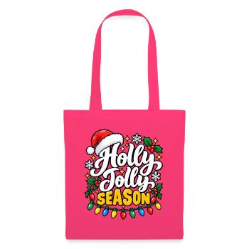 Holly Jolly Season – Weihnachtsdesign - Stoffbeutel - Azalea - Vorne
