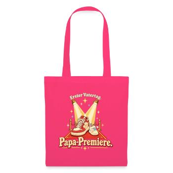 Erster Vatertag Papa-Premiere Neuer Papa - Stoffbeutel - Azalea - Vorne