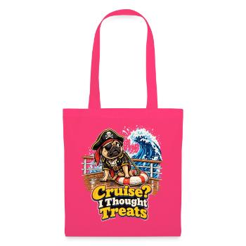 Cruise I Thought Treats Mops Pirat Halloween - Stoffbeutel - Azalea - Vorne