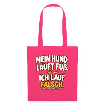 Mein Hund läuft Fuß – Ich lauf falsch - Stoffbeutel - Azalea - Vorne