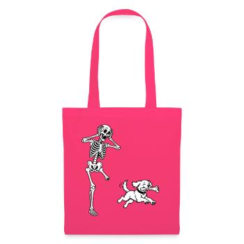 Tja, Scheiße, Skeletthund hat Knochen gestohlen, lustiges Meme - Stoffbeutel - Azalea - Vorne