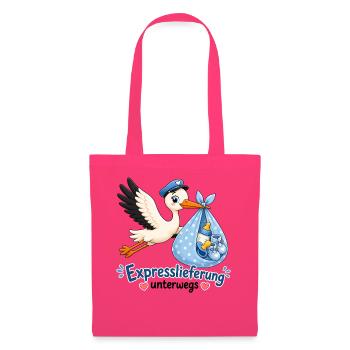 Expresslieferung Babyankündigung Schwangerschaft - Stoffbeutel - Azalea - Vorne