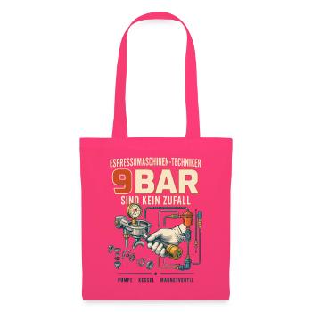 9BAR Espresso Technik Motiv - Stoffbeutel - Azalea - Vorne