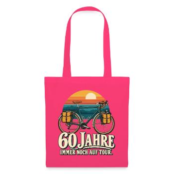 60 Jahre Tour: Retro Fahrradreise - Stoffbeutel - Azalea - Vorne