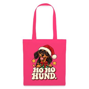 Ho Ho Hund Weihnachtsdesign - Stoffbeutel - Azalea - Vorne