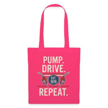 Pump Drive Repeat Vintage Zapfpistole Fuel - Stoffbeutel - Azalea - Vorne