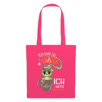 KaffeeEule auf Nachtschicht  - Stoffbeutel - Azalea - Vorne