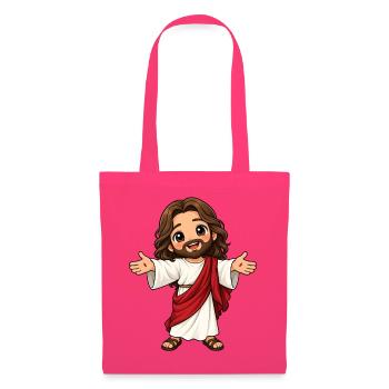 Jesus Kawaii Style – Süßes Glaubensmotiv - Stoffbeutel - Azalea - Vorne