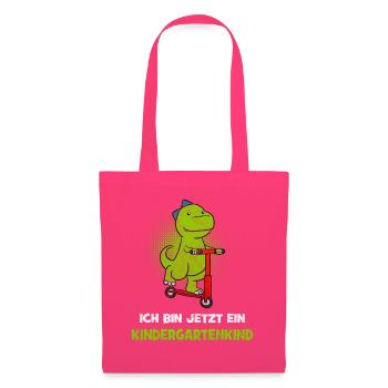 Ich bin jetzt ein Kindergartenkind Dino Roller - Stoffbeutel - Azalea - Vorne