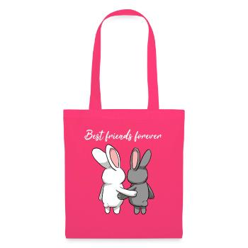 Best Friends Forever Hasen Beste Freunde - Stoffbeutel - Azalea - Vorne