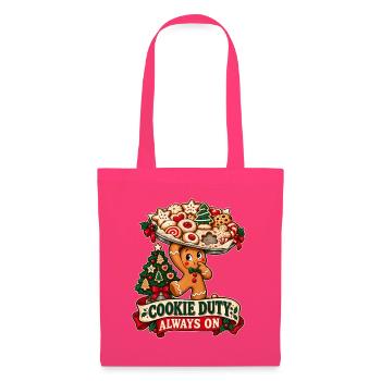 Cookie Duty – Lustiges Weihnachts T-Shirt - Stoffbeutel - Azalea - Vorne