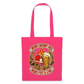 Feuerwehr Wenns brennt mir - Stoffbeutel - Azalea - Vorne