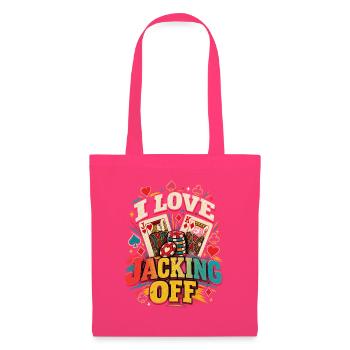  I Love Jacking Off Poker Karten und Spielkarten - Stoffbeutel - Azalea - Vorne