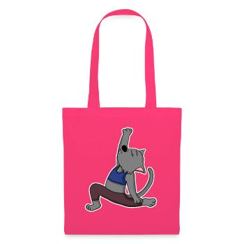 Katze Yoga - Stoffbeutel - Azalea - Vorne