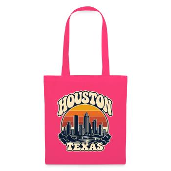 Texas Retro Skyline von Houston - Stoffbeutel - Azalea - Vorne