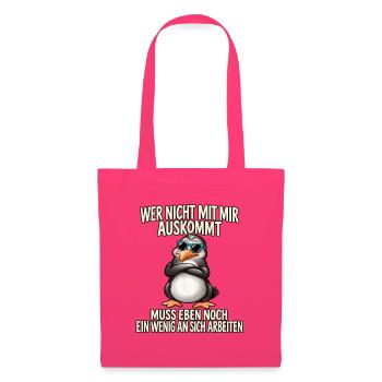 Pinguin mit Sonnenbrille – Arbeitsspruch - Stoffbeutel - Azalea - Vorne