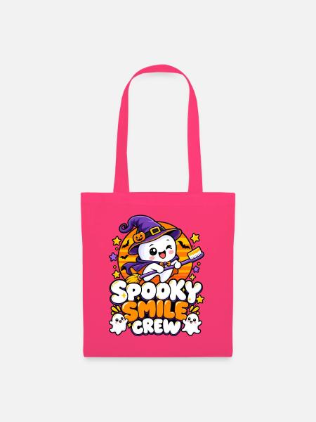 Spooky Smile Crew Halloween - Stoffbeutel - Azalea