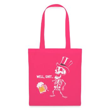 Well Shit Skeleton Lost Beer Halloween - Stoffbeutel - Azalea - Vorne