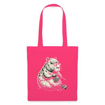 Capybara aus Vintage-Garn - Stoffbeutel - Azalea - Vorne