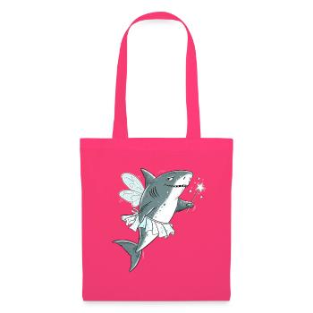 Hai Fee Zahnfee Shark Fantasy Zahnarzt Humor - Stoffbeutel - Azalea - Vorne