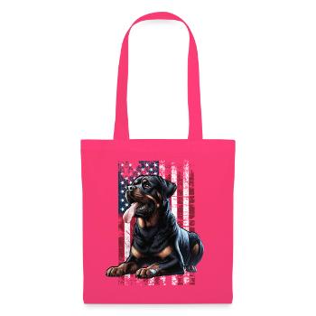 Rottweiler US Flagge - Stoffbeutel - Azalea - Vorne
