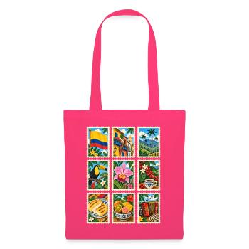 Kolumbien Briefmarken - Stoffbeutel - Azalea - Vorne