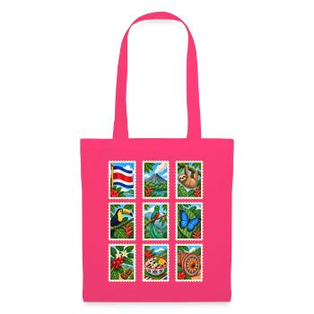 Costa Rica Briefmarken - Stoffbeutel - Azalea - Vorne