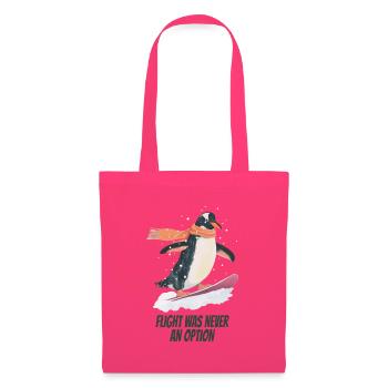 flight was never an option- Lustiger Pinguin - Stoffbeutel - Azalea - Vorne