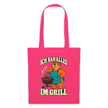 Ich hab alles im Grill – Grillbär Grillmeister - Stoffbeutel - Azalea - Vorne