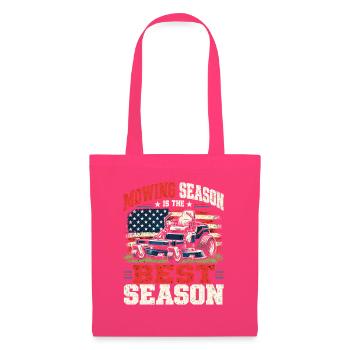 Mowing Season Zero Turn Rasenmäher USA Flagge - Stoffbeutel - Azalea - Vorne