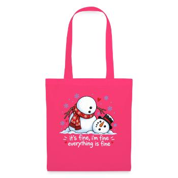 Lustiger Schneemann Frohe Weihnachten Winter-Schnee - Stoffbeutel - Azalea - Vorne