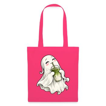 Süßer Geist mit Matcha Latte – Kawaii Halloween - Stoffbeutel - Azalea - Vorne
