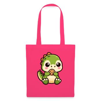 Süßer T-Rex Dinosaurier Cartoon Chibi Keks - Stoffbeutel - Azalea - Vorne