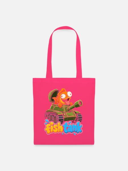 Fisch im Tank Cartoon-Motiv - Stoffbeutel - Azalea