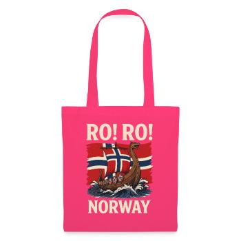 RO RO NORWAY Wikinger Langschiff Norwegen Flagge - Stoffbeutel - Azalea - Vorne