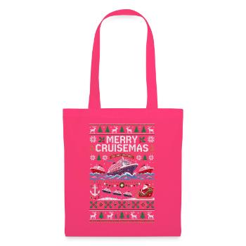 Fröhliche Kreuzfahrten! Lustiger Weihnachtspullove - Stoffbeutel - Azalea - Vorne