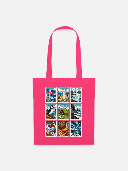Island Briefmarken - Stoffbeutel - Azalea