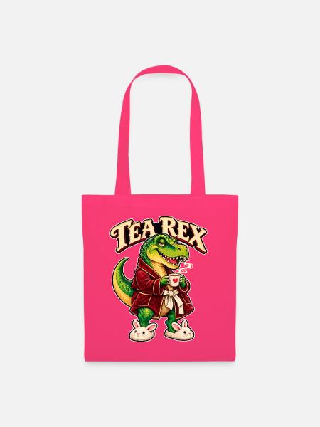 Tea Rex Kuschel-Dino im Tee-Look - Stoffbeutel - Azalea