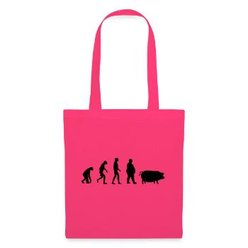 Evolution du singe à l'homme de porc - Sac en tissu - rose azalée - Devant