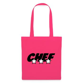 Chef - Cuisine - Cuisinier - Sac en tissu - rose azalée - Devant