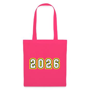 Année 2026 - Sac en tissu - rose azalée - Devant