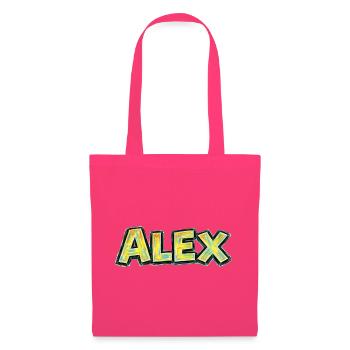 Alex – Handgezeichnete Typografie - Stoffbeutel - Azalea - Vorne